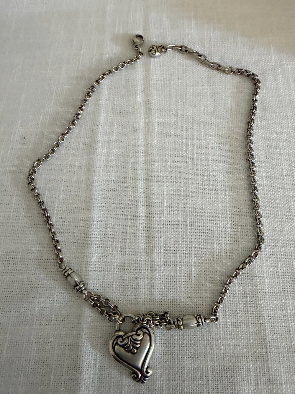 Brighton Blair Heart Pendant Necklace Rolo Chain